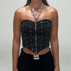 studded corset top